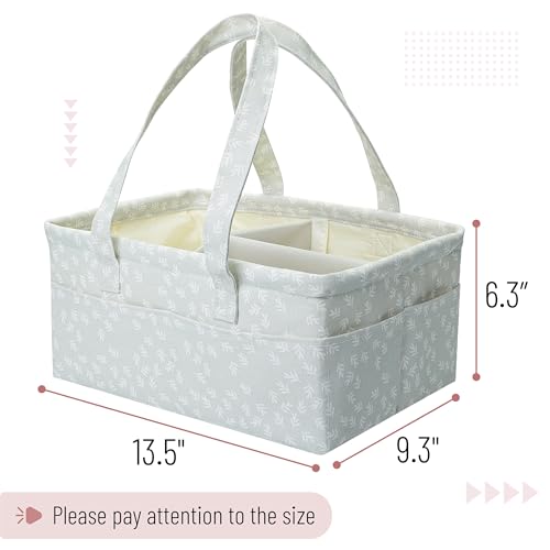 Mr. Pen- Baby Diaper Caddy Organizer, Patterned Gray - color: Patterned Gray, size: 1 Pack, Regular