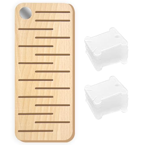 HAND U JOURNEY Beech Wood Floss Organizer with 20 Bobbins - size: 1 Pc