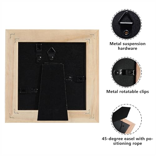 CORE ART 5x5 Picture Frame, Solid Wood Rustic Dark Gray - color: Dark Grey, size: 5x5 - 1 pack