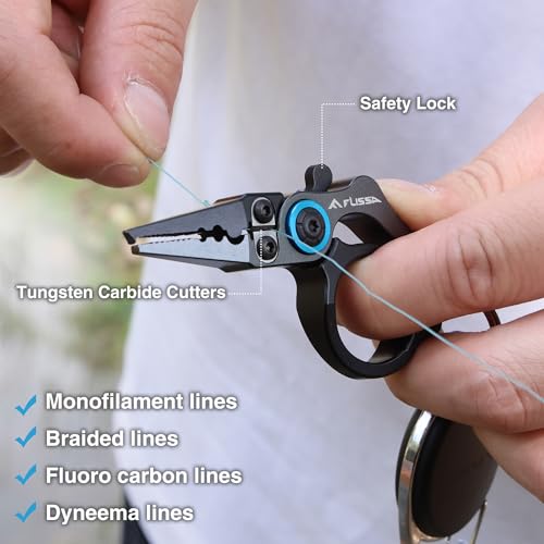 FLISSA Mini Fishing Pliers with Fly Fishing Zinger Retractor