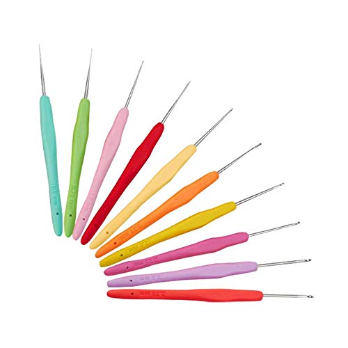 Lewhoo 15 Crochet Thread Balls & 10 Lace Crochet Hooks, 100% Cotton Thread - color: Multicolor