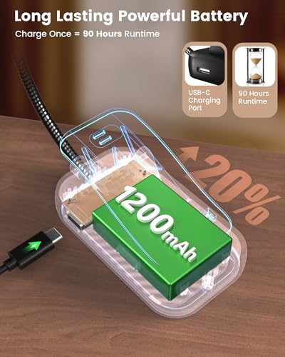 Glocusent 26 LED Reading Lights for Books in Bed, Ideal Gifts for Reader - color: Black