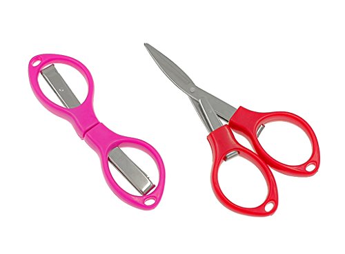 ALIMITOPIA Portable Folding Scissor,Multipurpose Glasses-shaped Mini Cutter Fishing Thread Yarn Scissor Trimming Nipper for DIY Crafting Projects(5 Colors) - style: Glasses-shaped