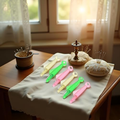 6Pcs Fish Mouth Sewing Machine Needle Threader, Automatic Sewing Needle Threader, Fish Type Needle Threader, Quick Sewing Machine Loop Easy Selfthread Needle Threaders Sewing Tools