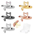5 Pcs Crochet Ring, Adjustable Crochet Tension Rings, Yarn Ring for Finger - color: 5 Colors - 5 Pcs