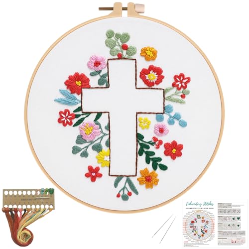 Louise Maelys Cross Embroidery Kit for Beginner(Easter Jesus) - color: Easter