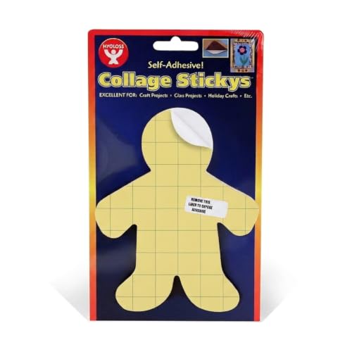 Hygloss Sticky People Craft Boards - 6 Pack 5-Inch Self Stick Collage Boards for Kids - Peel & Stick Mounting Boards for Art Projects, School Crafts, Classrooms, and DIY Displays - size: 6-Pcs, style: Person 5"