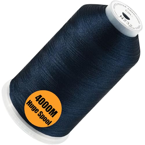 New brothread Huge Spool Embroidery Thread -Navy Blue Fits Janome Color - color: Navy Blue-N232