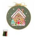 artcici Embroidery Kits Christmas House Patterns for Beginners Adults, Full Range Embroidery Starter Kits Cross Stitch Needlework Supplies (House) - color: House