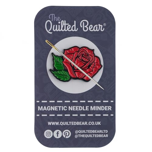 The Quilted Bear Magnetic Needle Minder, Small, Rose - color: Rose