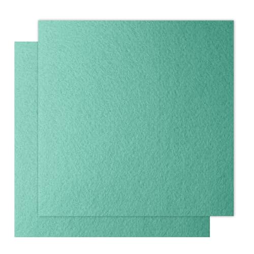 12" x 12" Felt Fabric Sheets for Crafts, Squares Felt Fabric Sheets, 1mm Thick, Non-Woven Felt Paper for DIY Sewing Craft, 2pcs (Mint Green) - color: Mint Green
