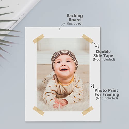 10 Pack Backing Boards, 13x19 Acid-Free Uncut White Mat Boards - size: 13X19