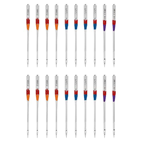 SINGER Universal Regular Point Machine Needles, Assorted Sizes, 20 Count - style: Universal
