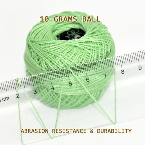 Double Mercerized Egyptian Long Staple Cotton Pearl Thread Ball 10 Grams Rainbow Color 12 Colors per Box for Crochet Hardanger Kniting Hand Sewing,Rust OrangePalette - color: Rust Orange Palette