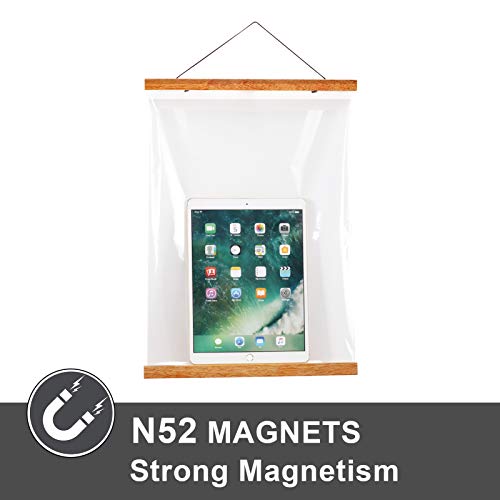 WITCOLOR Poster Hanger Frame, Teak Style 22 inch Wide Magnetic Frame for Wall Decor Art Painting, Magnet Poster Hanger for Photos, Pictures, Prints, Maps, Scrolls and Canvas Artwork - color: Teak Wood, size: 22 Inch