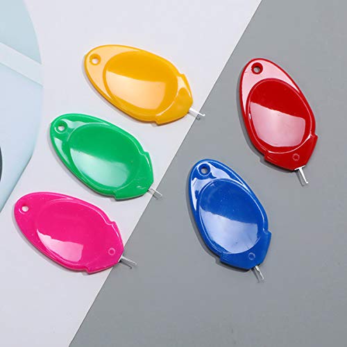 YEQIN Needle Threader for Hand Sewing 15 Pieces, Plastic Wire Loop DIY Simple Needle Threader Hand Machine Sewing Tool for Sewing Crafting