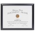 Lawrence Frames 8.5x11 Black Wood Certificate Estero Picture Frame - color: Black, size: 8.5x11