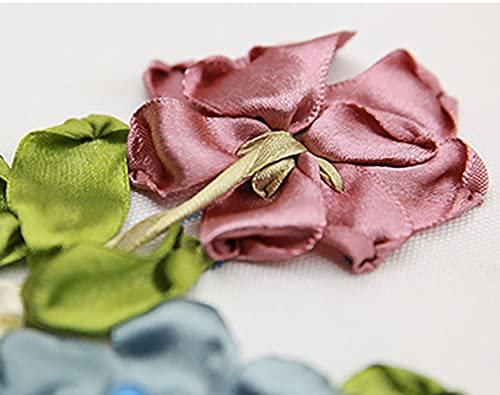 Gogobear Silk Ribbon Embroidery Spring Flower Blooming Kit DIY Wall Decor - color: 01
