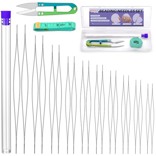 30 Pcs Big Eye Beading Needles, 10 Sizes Beading Needles for Seed Beads - style: StyleB