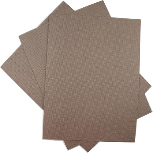 KCS 3 pc of 12" x 18"(30cmx45cm) Counted Cotton Aida Cloth Cross Stitch Fabric (Coffee, 18CT) - color: Coffee, size: 18CT