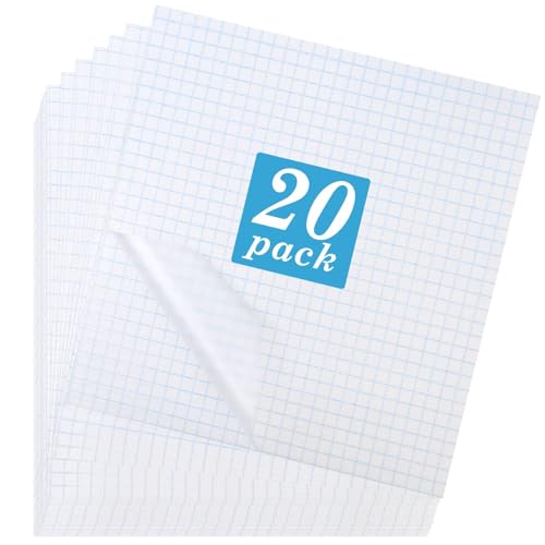 selizo 20 Pack Clear Transfer Tape, Contact Paper Decal Transfer Sheet Low Tack Ease Paper Transfer Tape for Craft - color: 20 Pack, size: Low Tack Tape without Grid Lines