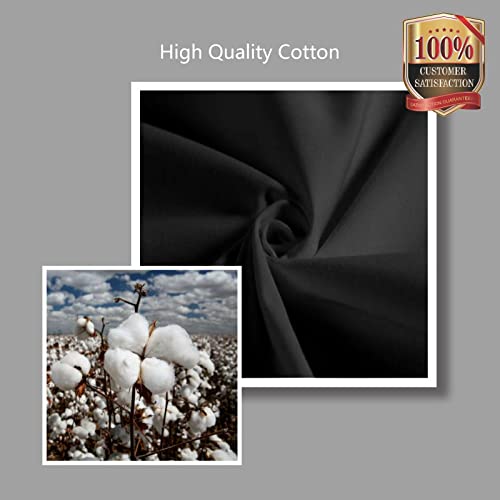 TOPDesign 1-Pack Super Strong Large 12oz Cotton Canvas Tote Bag, Reusable Grocery Shopping Cloth Bag, Fashionable Two-Tone Tote for Crafts, DIY Your Creative Designs - color: Black
