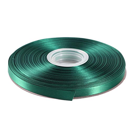 ITIsparkle 3/8" Inch Double Faced Satin Ribbon 50 Yards-Roll Set for Gift Wrapping Scrap Books Party Favor Hair Braids Baby Shower Decoration Floral Arrangement Craft Supplies, Teal Ribbon - color: Teal