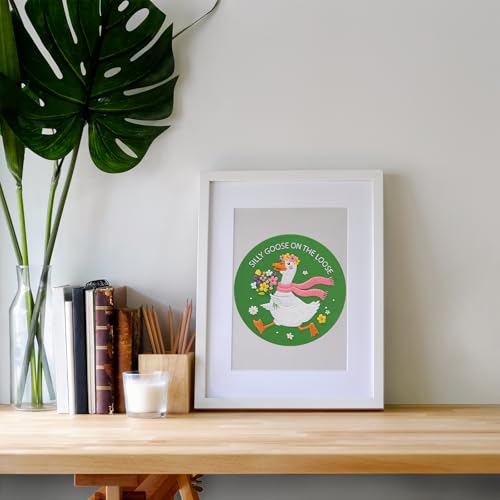 Louise Maelys Silly Goose Embroidery Kit for Beginners, Floral DIY Craft - color: Silly Goose