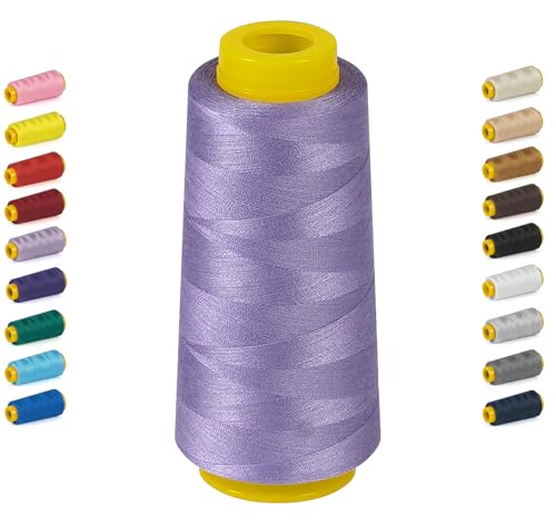 1800 Yards Light Purple Thread, All Purpose Thread for Sewing - color: 006-Light Purple, size: 40S/2