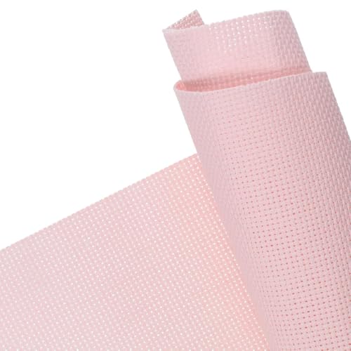 Essentials By Leisure Arts Aida Cloth, 14 Count, Medium Pink, 12pc, Bulk, Cross Stitch Fabric, Embroidery Fabric, Cross Stitch Supplies for Crafting, Stitching, and Sewing Projects 15X19 - color: Med Pink
