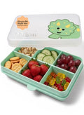 melii Snackle Box | 6-Compartment Divided Snack Container, BPA-Free Food Storage with Removable Dividers for School, Travel & On-the-Go Snacking (Dinosaur) - color: Dinosaur
