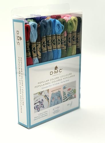DMC 117F25-PC36 Embroidery Popular Colors Floss Pack, Colors may vary, 8.7-Yard, 36/Pack - color: Colors may vary, size: 8.7-Yards