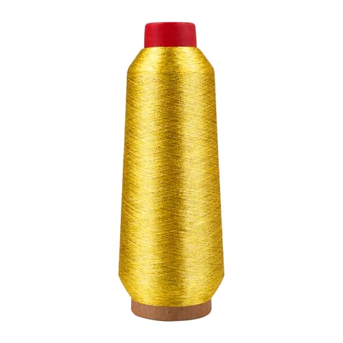 Mandala Crafts Metallic Dijon Gold Embroidery Floss for Sewing, 3281 YD - color: Dijon Gold, size: 3000M 3281 Yard