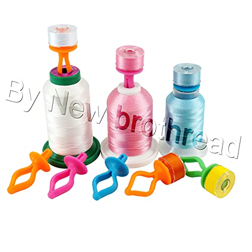 New brothread 60 Thread Spool Holder + 20 Bobbin Holders + 20 Bobbin Clips - color: 60 Spool Huggers + 20 Bobbin Holders + 20 Bobbin Clamps
