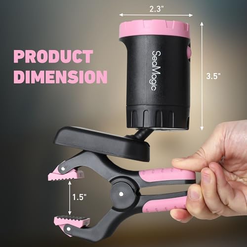 2-Pack 800LM Pink Rechargeable LED Work Light, Magnetic & Clamp