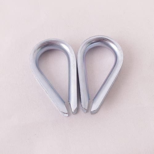 Wire Rope Thimble, for Wire Rope Dia. 1/4 in, Carbon Steel,(1/4" 50PCS) - size: 1/4”