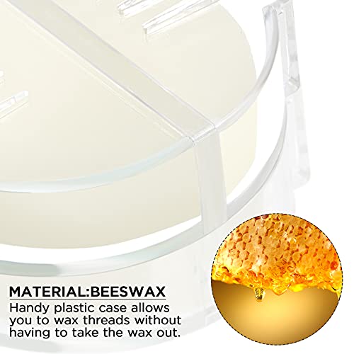 Maitys 2 Pcs Thread Wax Beeswax for Hand Sewing,Colorless, Clear Case - color: Colorless, Clear Case
