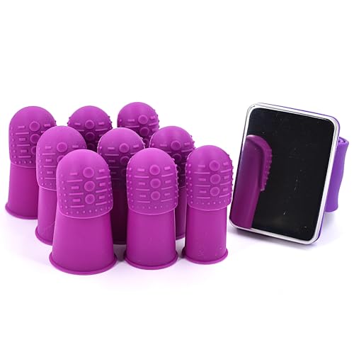 Comfortable Soft Flexible Thimbles | THIK-Grip Thimble | Small (3) - Medium (3) - Large (3) | Magnetic Sewing Needle Holding Wristband (1) - color: Thik-grip Thimbles - Wristband, size: All Sizes Included