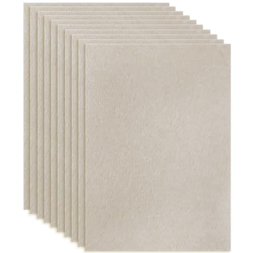10 Beige Felt Fabric Sheets,7.87 x 11.8 inch (20 x 30cm) A4 Stiff Felt Squares 1 mm Thick, Great for DIY Craft, Sewing Projects, Nonwoven Patchwork, Decoration - color: Beige