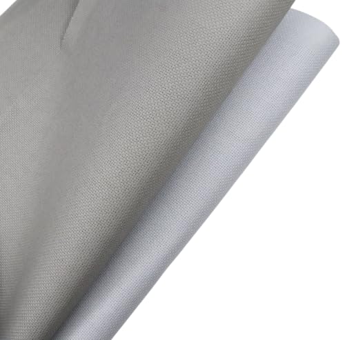KCS 2 pc of 15" x 18"(38cmx45cm) 16 Count Cross Stitch Cotton Aida Cloth Needlework Fabric Box (Light Grey+Medium Grey,16CT) - color: Light Grey+medium Grey, size: 16CT