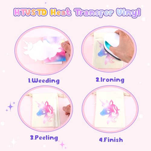 HTVSTD Holographic HTV Heat Transfer Vinyl 10pcs 12×10in Iron on Vinyl - color: Holographic
