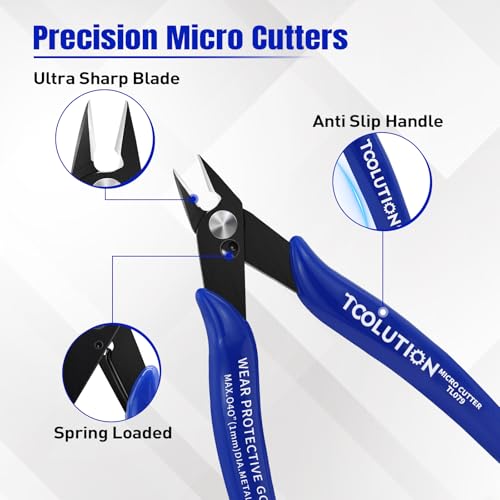 Small Wire Cutters Micro Flush Cutter Snips Zip Tie Cutter-5 Pack - size: 5 Pack