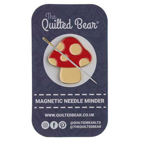 The Quilted Bear Magnetic Needle Minder, Small, Mushroom - color: Mushroom