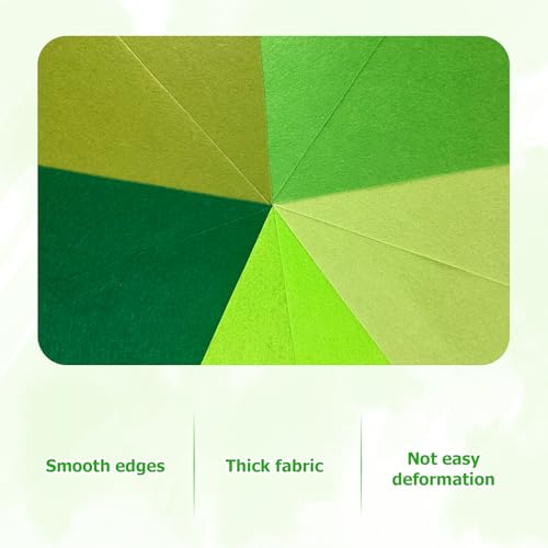 30Pcs Stiff Felt Sheets, 1mm Thick Felt Fabric Squares for Sewing & DIY - color: Dark Green Series