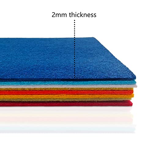 Jtnohx Stiff Felt, 2mm Thick Felt Sheets for Crafts, 8"x12" Hard Felt Fabric Squares 8Pcs for DIY Projects (Yellow Orange Series) - color: Yellow Orange Series