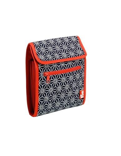 Prym Circular Knitting Needle Case, 9" x 7-1/4", Navy Geometric - style: Navy Geometric