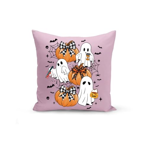 Halloween Iron on Transfers Pumpkin Bow Iron on Patches Fall Floral Heat Transfer Vinyl Designs 3 Sheets Cute Ghost with Flower Iron on Decal for Hat Women&Men T-Shirt Pillow Canvas Bag DIY Decor - size: S9