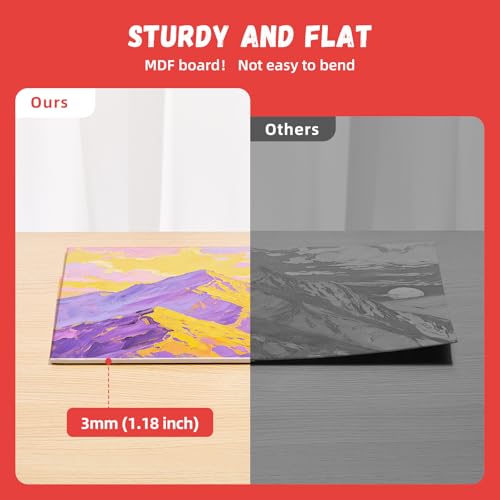 Simetufy 12 Pack 16x20 Inch Flat Canvas Panels Large Painting Boards - size: 16"x20"