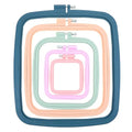 5 Pieces 5 Sizes Square Embroidery Hoops, ABS Plastic Embroidery Hoops for DIY Embroidery Craft