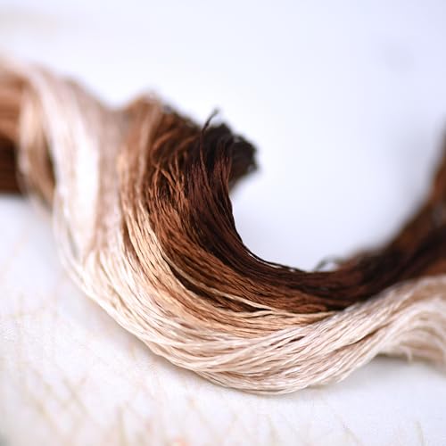 Natural 100% Mulberry Handmade Embroidery Silk Thread Silk Floss (60) - color: 60